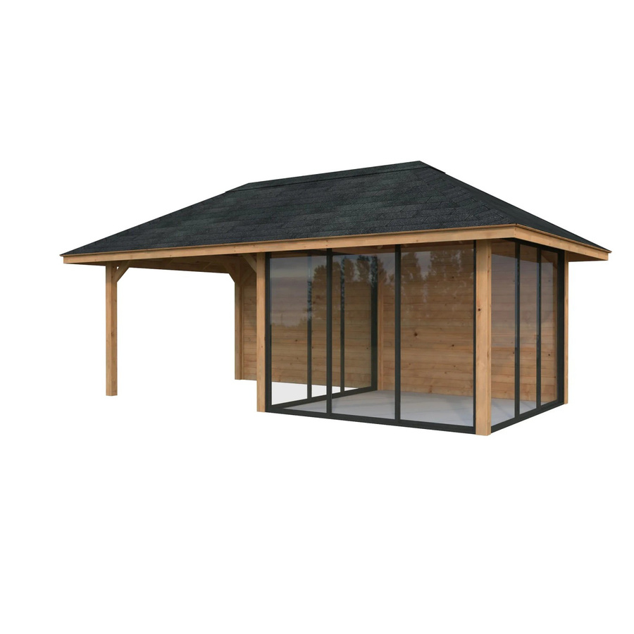 PALMAKO Pavillon Bianca Set 206 Slide aus Fichtenholz in Braun, B/H/T: 588 x 319 x 300 cm - Bild 2