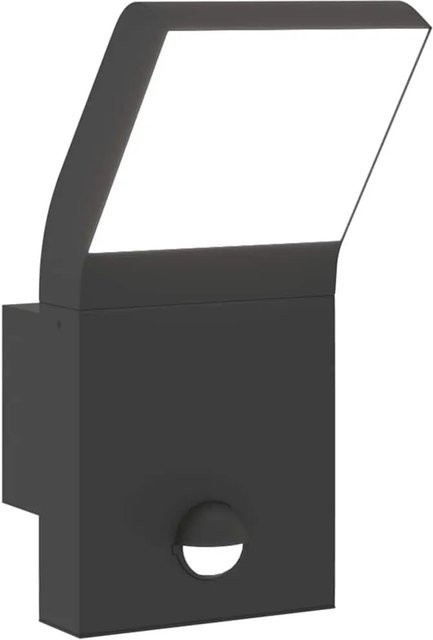 vidaXL LED-Außenwandleuchte aus Aluminiumdruckguss mit Bewegungssensor in Schwarz - Bild 1
