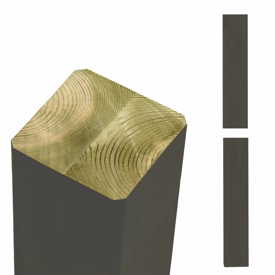 Zaunpfosten Plus aus Kiefer Leimholz in Umbragrau, B/B/H: 9 x 9 x 369 cm - Bild 2