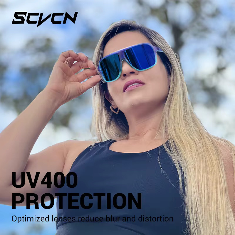 SCVCN Sportsonnenbrille, polarisiert, Unisex, TR90, Vollrand - Bild 2