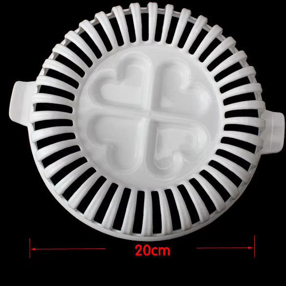 APWIKOGER Chip Maker für Mikrowelle, rundes Backgeschirr aus Kunststoff in Weiß, Durchmesser: 20 cm - Bild 4