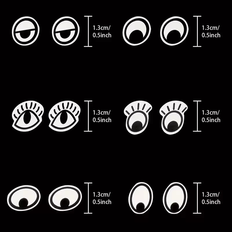 1000 Stück Selbstklebende Mini-Augen-Sticker für DIY-Basteleien, Party- und Heimdekoration sowie Schulbedarf - Bild 3