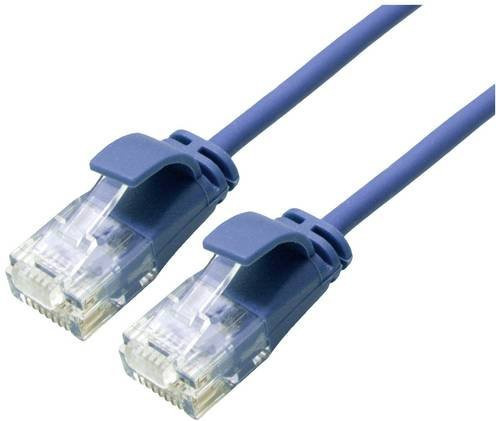 Roline RJ45 Patchkabel CAT 6a U/UTP Ethernet LAN Blau 0,15 m - Bild 1