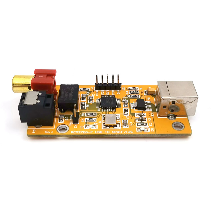 USB Soundkarte mit PCM2706 DAC Chip als HIFI Decoder für Koaxial, Faser und I2S zur Audio-Verstärkung - Bild 2