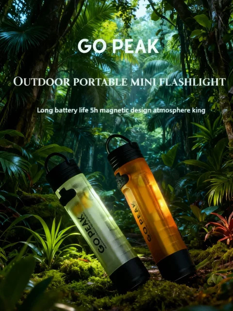 GOPEAK Mini LED Taschenlampe mit Schlüsselclip und RGB-Farben für Notfälle und Outdoor-Einsätze, Multicolour - Bild 1