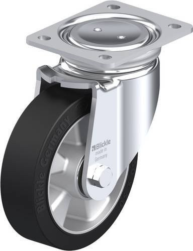 Blickle Lenkrolle LUH-ALEV 160K in Schwarz und Silber mit 160 mm Rad-Durchmesser und 400 kg Tragfähigkeit - Bild 1