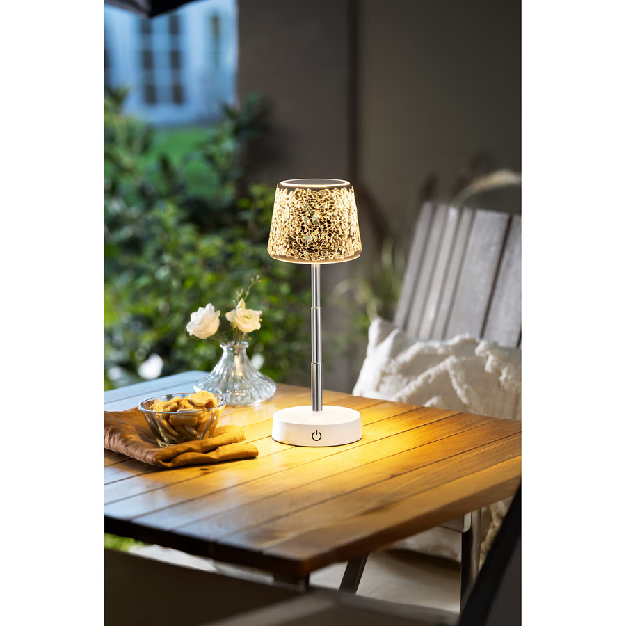 LED-Tischleuchte 2 in 1 Mosaik von viva domo in Multicolor mit Glas und Metall sowie USB-Anschluss - Bild 2