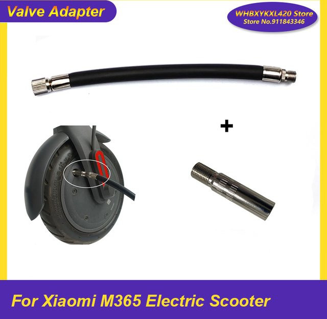 Ventiladapter mit erweitertem Düsenschlauch aus Kupfer für Xiaomi M365 Elektroroller - Bild 1