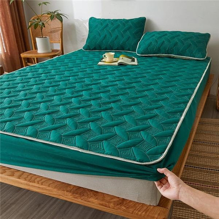 Spannbetttuch aus Leinen und Polyester von Easy Beauty Home123 in Blau, B/T: 90 x 200 cm