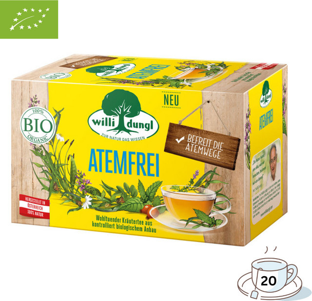 Willi Dungl Bio Tee Atemfrei, Kräutertee, Teebeutel, 20 Stück, 40g - Bild 1