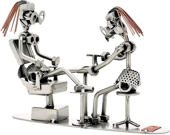 Hinz & Kunst Schraubenmännchen Pediküre aus Metall in Silber - Bild 1
