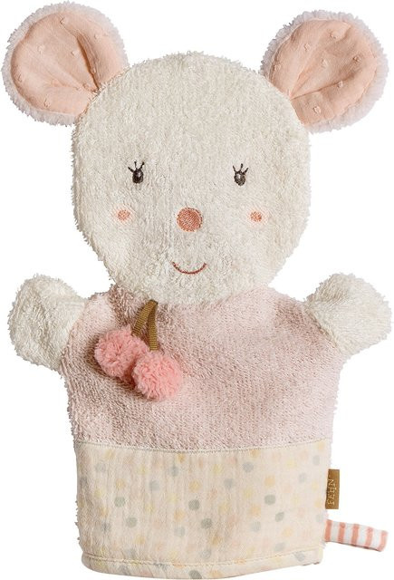 Fehn Waschhandschuh Maus, rosa, Kinder - Bild 1