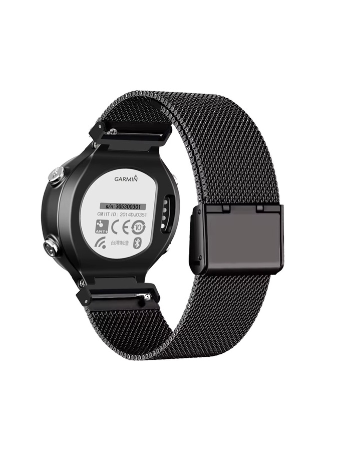 DAINU Armband aus Edelstahl für Garmin Forerunner 235 230 220 620 630 735XT in Schwarz - Bild 5