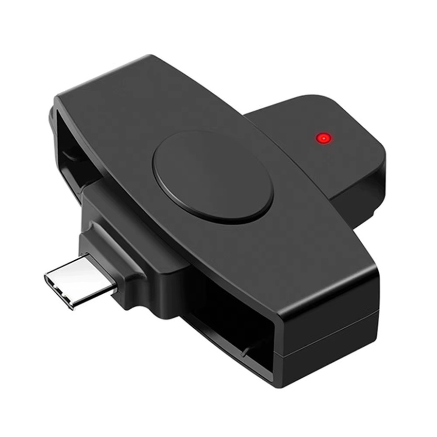 ALLOET Tragbares Smart-Chip-Lesegerät für EMV-Karten in Schwarz, Externer Kartenleser für Windows zur Unterstützung von Bank- und Steuererklärungen - Bild 2