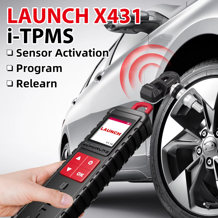 LAUNCH X431 i-TPMS Reifendruck-Diagnosegerät mit aktiver Programmierungsfunktion, 315/433 MHz RF-Sensor, Schwarz - Bild 5