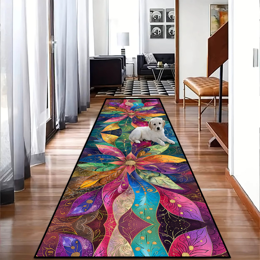 VIKAMA Floral Runner Teppich Multicolor Bodenmatte für Flur, Küche und Waschraum - Bild 2