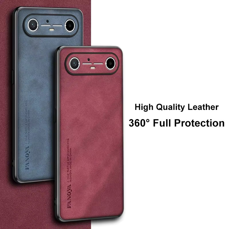 EUCAGR Luxus PU Leder Schutzhülle für Tecno Pova Slim 5G in Braun, Stoßfeste Silikon Rückseite Abdeckung - Bild 2