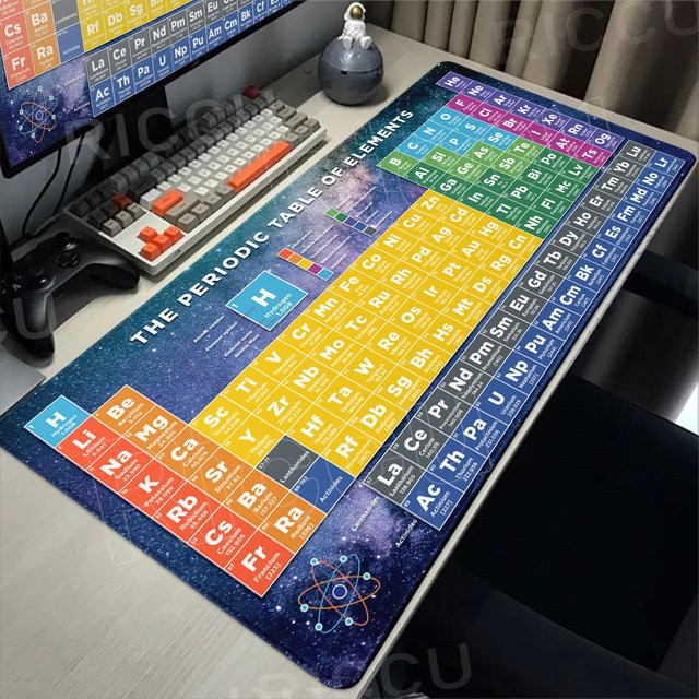 Riccu Gaming Mauspad XXL Periodensystem der chemischen Elemente, rutschfeste Schreibtischunterlage in Multicolour - Bild 1