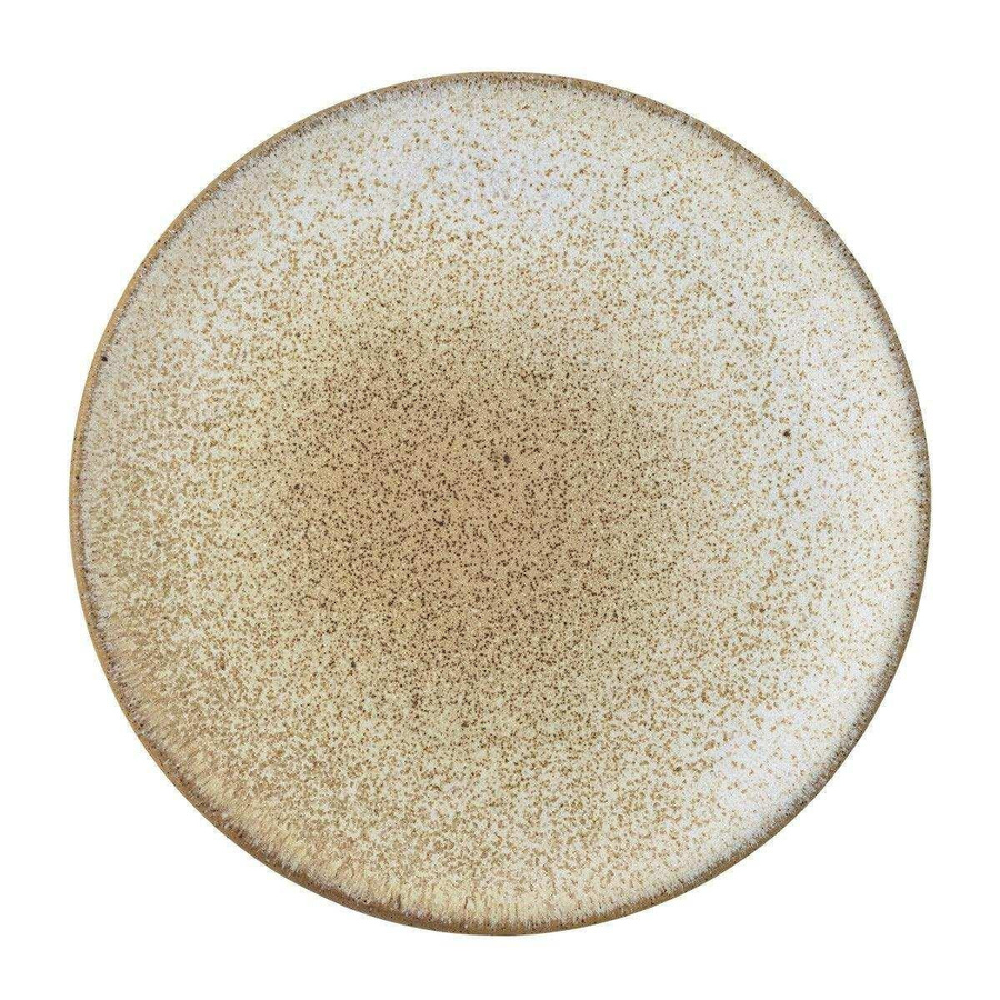Bloomingville Paula Teller in Natur mit den Farben Weiß, Beige und Braun, Durchmesser: 20 cm - Bild 1