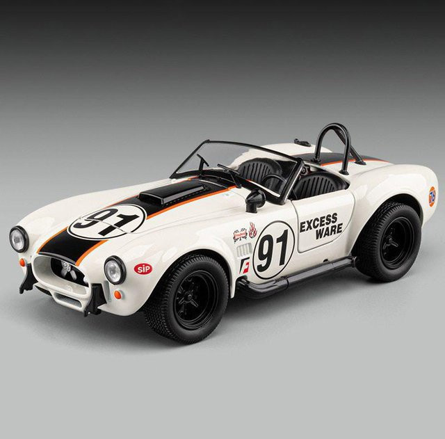 Linyi toy car 1965 Shelby Cobra 427 S/C Legierung Roadster Sportwagen, Modell, 1:22, Licht und Sound, ab 18 Jahre - Bild 1