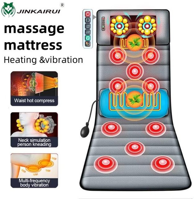 Elektrische Massagematratze von Binchi Outdoor Product mit Knet- und Vibrationsfunktion sowie Heizung in Grau - Bild 1