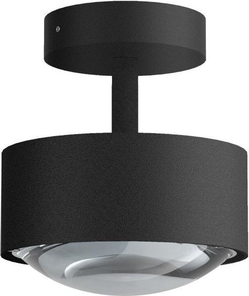 Top Light Puk Maxx Turn Outdoor LED-Außenleuchte in Schwarz matt mit klarer Glaslinse und warmweißem Licht (2700K) - Bild 1