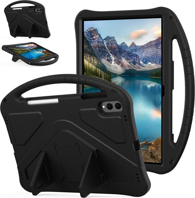 Stoßfeste Kinder-Schutzhülle für Samsung Galaxy Tab S11 Ultra 14,6 Zoll mit Ständer in Schwarz - Bild 1