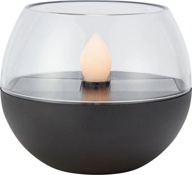 Solar-LED-Leuchte Schwarz-Transparent Durchmesser: 10 cm, Höhe: 8,5 cm - Bild 1