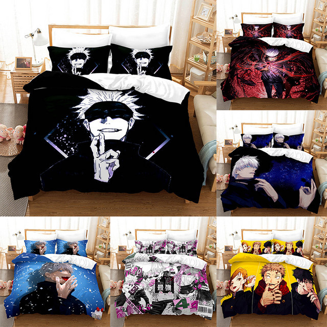 Jujutsu Kaisen Bettwäsche Set mit Satoru Gojo Motiv von Bandai inklusive Bettbezug und Kissenbezug - Bild 1