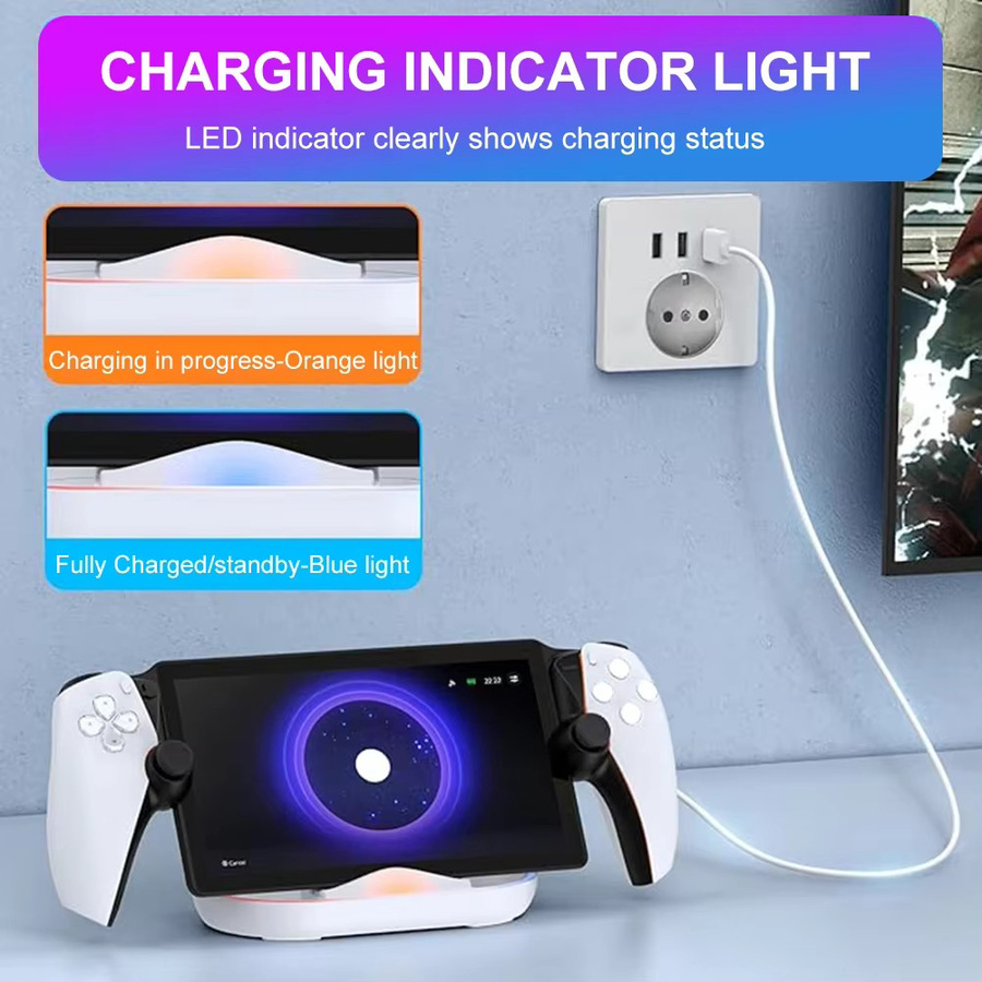 Sony RGB Lade-Dock für PlayStation 5 und PlayStation Portal in Weiß - Bild 2