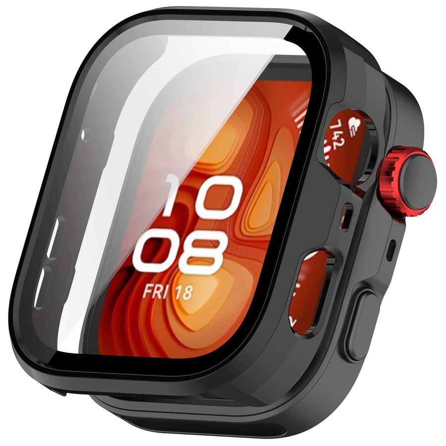 Huawei Displayschutz mit Stoßfänger-Rahmen, Schwarz, Huawei Watch Fit 5 Pro 4 - Bild 4