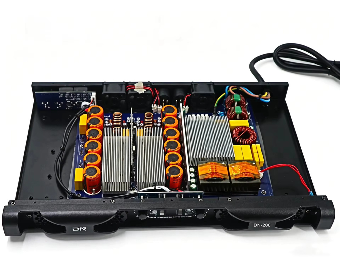 DN 208 Professioneller 2-Kanal Klasse D Digital-Mixer-Verstärker mit 800W in Schwarz - Bild 2