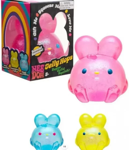 Needoh Jelly Hops Bunny Squishy, Kaninchen, Glitzer-Textur, ab 3 Jahren - Bild 1