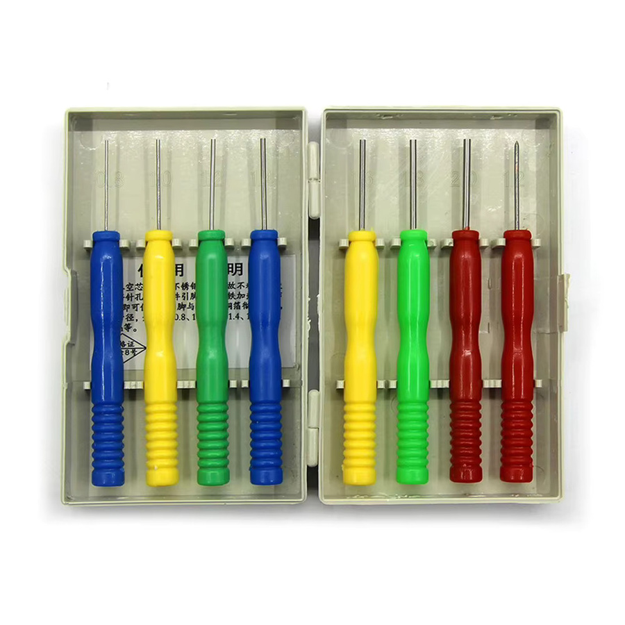 Vibratite 8-teiliges Edelstahl Hohl-Nadel-Entlötwerkzeug Set für DIP-Komponenten mit Aufbewahrungsbox in Multicolor - Bild 2