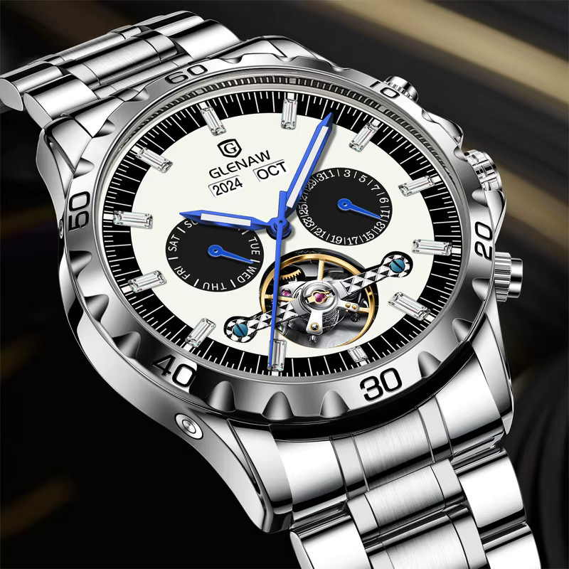 GLENAW Design Automatik-Armbanduhr, Edelstahl, Herren - Bild 5