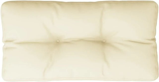 vidaXL Palettenkissen Creme aus Polyester, wasserabweisend und UV-beständig, B/T/H: 80 x 40 x 12 cm - Bild 1