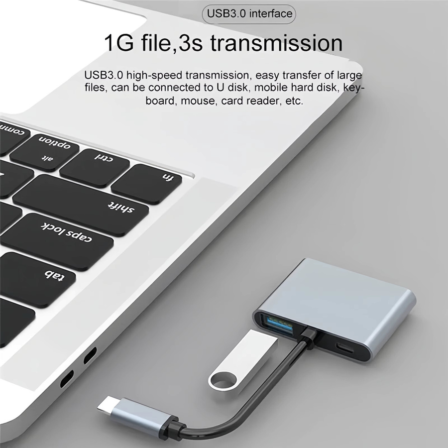 Kebidumei 4-in-1 USB-C Dockingstation mit Dual HDMI und USB 3.0 Hub für Laptop und MacBook - Bild 4