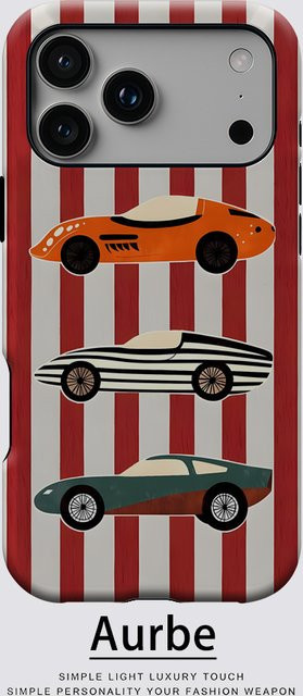 Potdemiel Retro-Auto-Trio Magnetische Handyhülle für iPhone 17 16 15 14 13 Pro Max Plus, Mehrfarbig - Bild 1