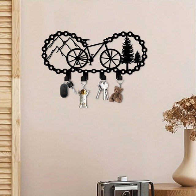 HELLOYOUNG Fahrrad-Wandhalterung aus Metall in Schwarz - Bild 1