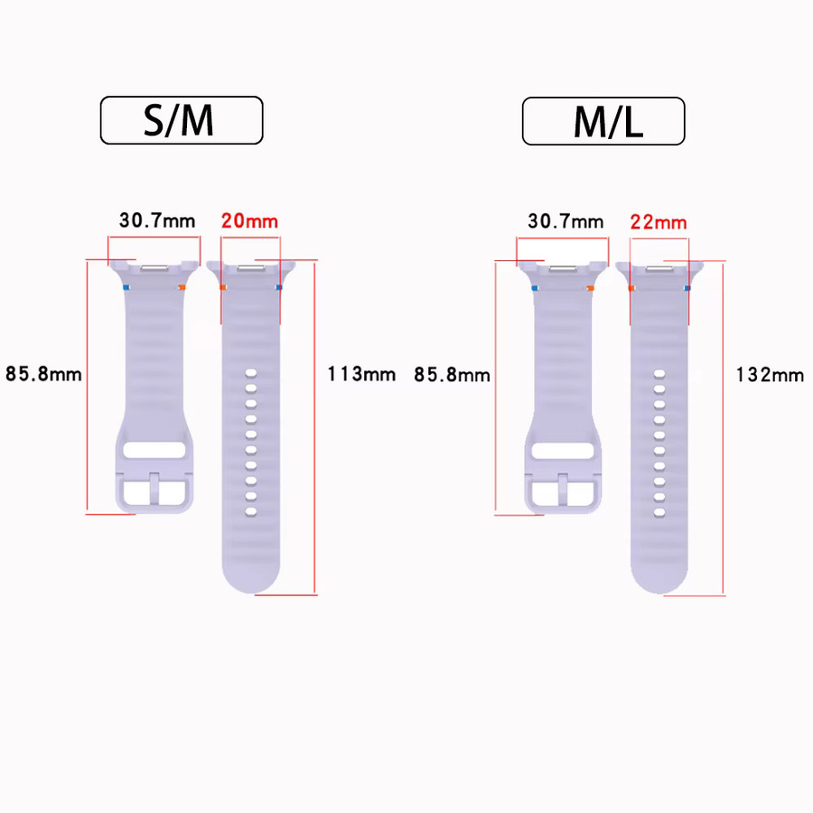 Samsung Armband, Silikon, Sportarmband, 20mm 22mm - Bild 3