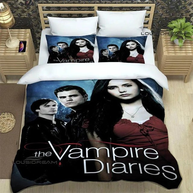 Gu Tao Bettwäsche-Set The Vampire Diaries Damon Salvatore, 3-teilig, Mehrfarbig, B/H: 210 x 210 cm - Bild 1