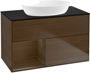 V&B Waschtischunterschrank Finion 100 in Walnuss Braun B: 100 cm, T: 50,1 cm, H: 50,1 cm - Bild 1