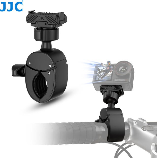 JJC Lenkerhalterung für DJI Osmo Action 6 5 Pro 4 3 Action Camera Motorrad-Klemmhalterung mit magnetischem Schnellverschlussadapter in Schwarz - Bild 1