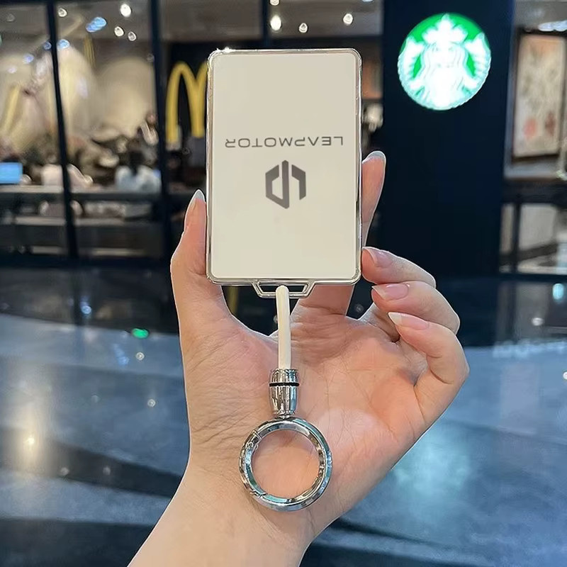 TPU Autoschlüssel-Hülle für Leapmotor T03 C10 C11 C16 C01 B10 B01 B05 S01 mit NFC-Karten-Schlüsselanhänger in Weiß - Bild 2