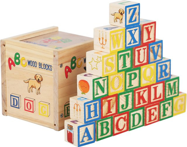 Lee's Sharing Holz Gedruckt Block Spielzeug, 27-teiliges Set - Bild 1