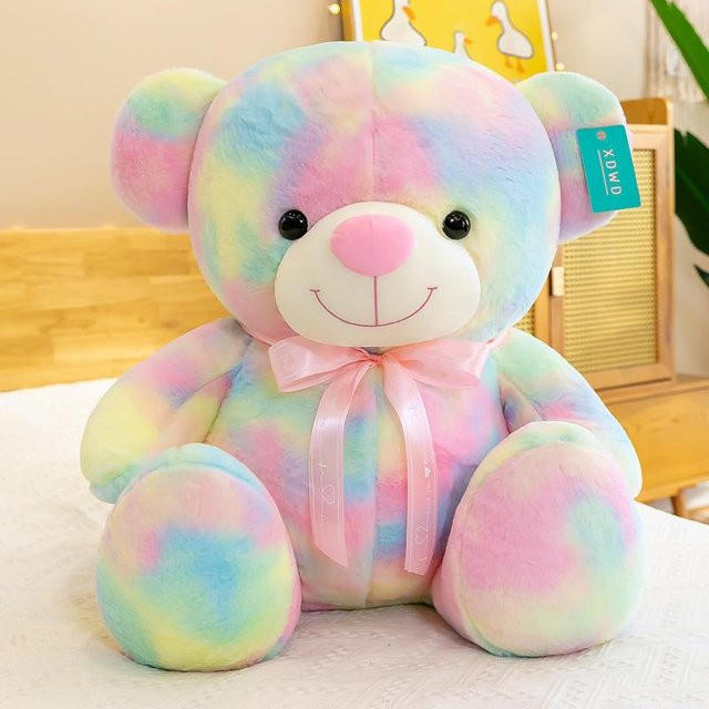 Regenbogen Bär Puppe, Plüschtier, Bunt / Mehrfarbig - Bild 1