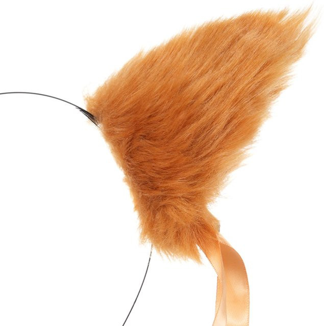Haarspange Plüschfuchs-Ohren, orange, Damen - Bild 1