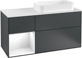 V&B Waschtischunterschrank Finion in Mattblau lackiert, Breite: 120 cm, Tiefe: 50,1 cm, Höhe: 50,1 cm - Bild 1