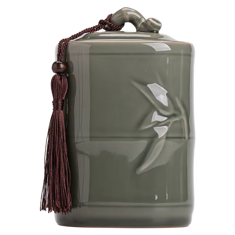 Universelles chinesisches Teeglas aus Keramik für schwarzen, grünen, weißen Tee oder Longjing, Höhe: 15,5 cm, Durchmesser: 10,0 cm - Bild 3