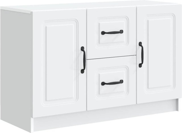 vidaXL Sideboard mit Schubladen in Weiß aus Holzwerkstoff, B/T/H: 89 x 34,5 x 57 cm - Bild 1